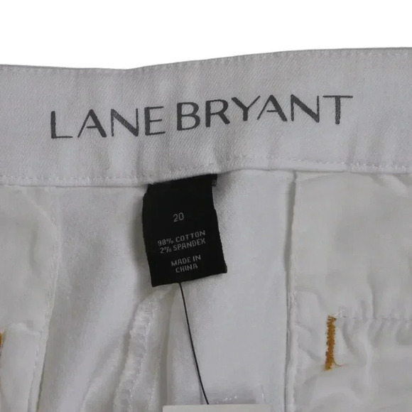 NWT Lane Bryant Flare Wide Leg Sailor Pants High Waist White Size 20 - Picture 8 of 12